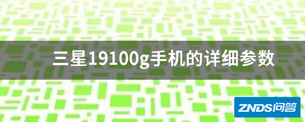 三星19100g手机的详细参数