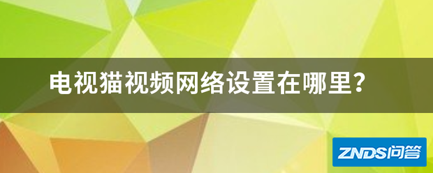 电视猫云视听MoreTV视频网络设置在哪里?