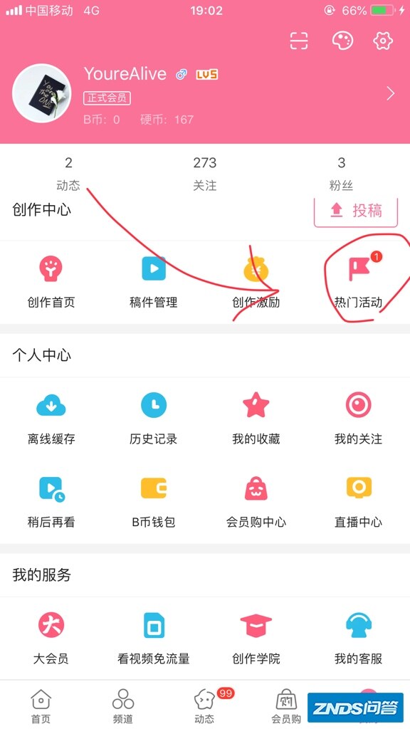 谁知道BILIBILI的活动区在哪啊?