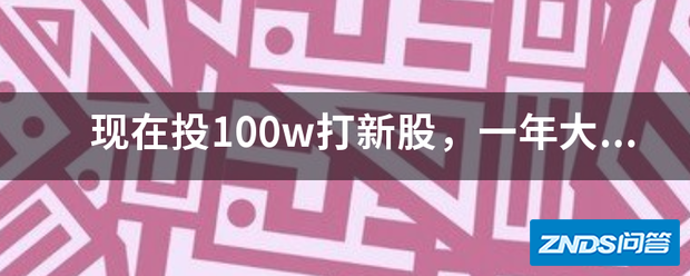 目前投100w打新股,一年大概可以受益多少