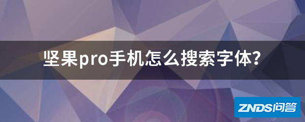 坚果pro手机如何搜索字体?
